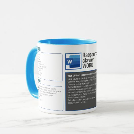 Mug sneltoets Word-toetsenbord Mok (Voorkant links)