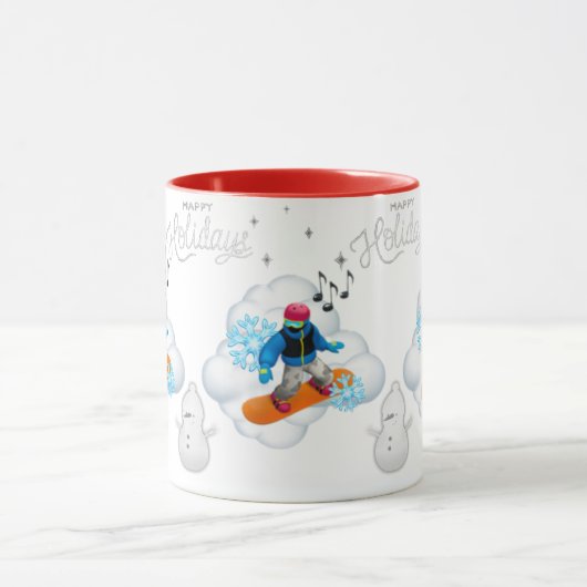 Mug Snowboarding Christmas  Mok (Midden)