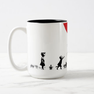 Mug Street Art "Stedelijke Dromen" Tweekleurige Koffiemok