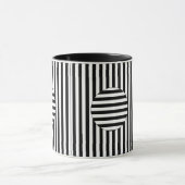 Mug - Striped Optical Illusion Mok (Midden)