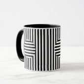 Mug - Striped Optical Illusion Mok (Voorkant links)