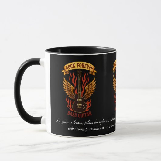 Mug tasse, Rock Forever, guitare basse Mok (Links)