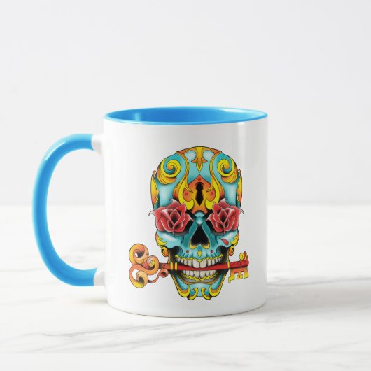 Mug tattoo Sugar skull Mok (Links)