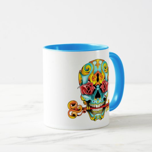 Mug tattoo Sugar skull Mok (Voorkant rechts)