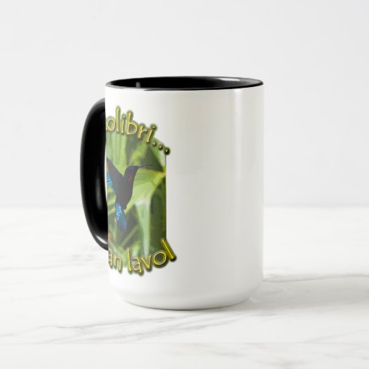 Mug 'Ti kolibri pran lavol' Mok (Voorkant links)