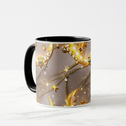 Mug - Topaz Yellow Celestial Moon Mok (Voorkant links)