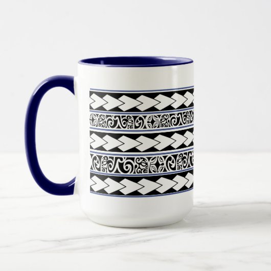 Mug Tribal Ethnic Bleu Marine Mok (Links)