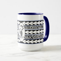 Mug Tribal Ethnic Bleu Marine