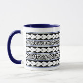 Mug Tribal Ethnic Bleu Marine Mok (Links)
