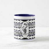 Mug Tribal Ethnic Bleu Marine Mok (Midden)