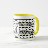 Mug Tribal Ethnic Jaune Mok (Voorkant rechts)