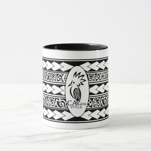 Mug Tribal Ethnic Noir Mok (Midden)