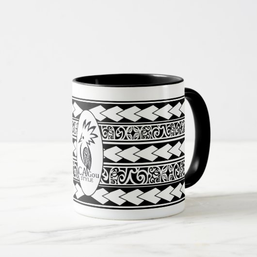Mug Tribal Ethnic Noir Mok (Voorkant rechts)