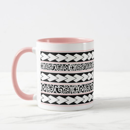 Mug Tribal Ethnic Oude roze Mok (Links)