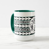 Mug Tribal Ethnic Vert Chasseur Mok (Voorkant links)