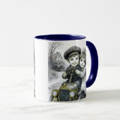 Mug twee kinderen in een auto. mok (Voorkant rechts)