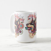 Mug – Urban Loyalty Doberman Pop-Art Design Koffiemok (Voorkant links)