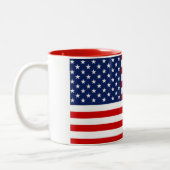 Mug USA Flag Tweekleurige Koffiemok (Links)