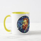 Mug Van Gogh portrait Starry night Unique Design Mok (Links)