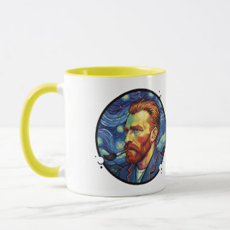 Mug Van Gogh portrait Starry night Unique Design Mok