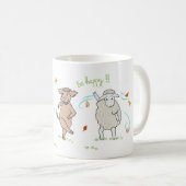 Mug vegan, varken, koe en schapen: Be veggie! Koffiemok (Voorkant rechts)