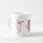 Mug vegan, varken, koe en schapen: Be veggie! Koffiemok (Voorkant links)