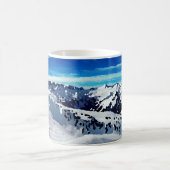 Mug verf bergtop sneeuw koffiemok (Center)