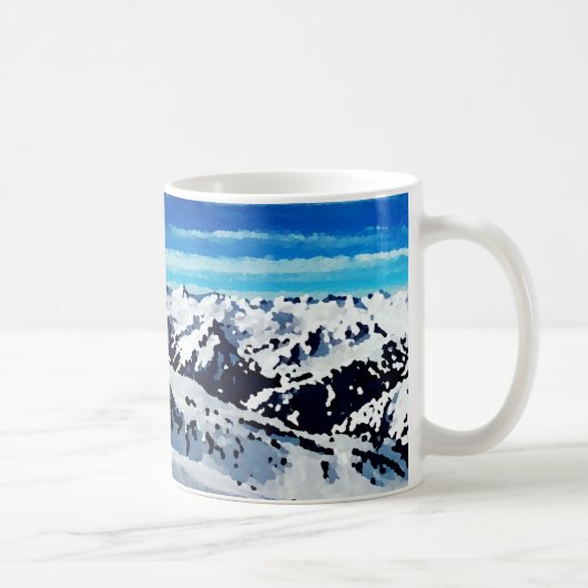 Mug verf bergtop sneeuw koffiemok (Rechts)