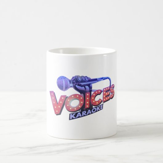 Mug Voices 1 side printed. 325 ml. Koffiemok (Center)