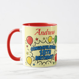 Mug voor 18e verjaardag mok