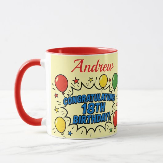 Mug voor 18e verjaardag mok (Links)