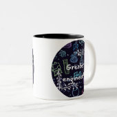 mug voor de grootste ingenieur tweekleurige koffiemok (Voorkant rechts)