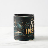 Mug voor docent informatica, Code Teach Inspire Mok (Midden)