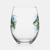 Mug - Watercolor Series: Perch Wijnglas Zonder Voet (Links)