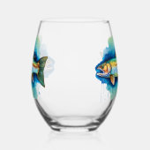 Mug - Watercolor Series: Trout/Salmon Wijnglas Zonder Voet (Rechts)