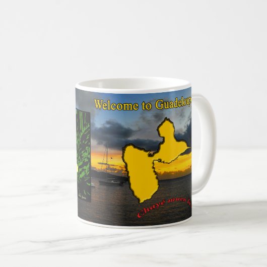 Mug: Welcome to Guadeloupe. Koffiemok (Voorkant rechts)