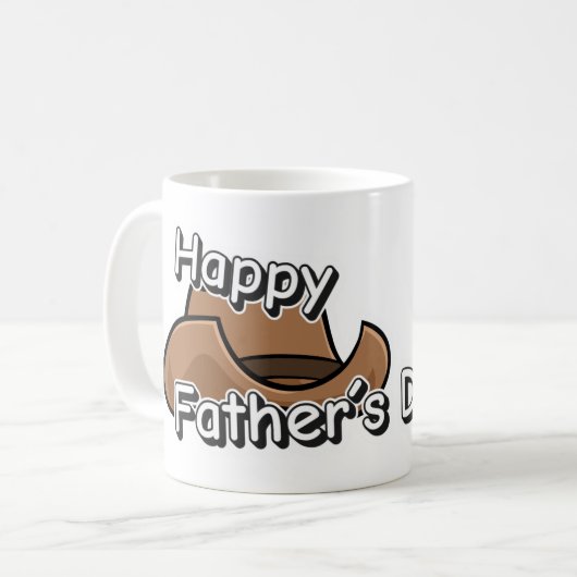 Mug Western Father's Day Design Koffiemok (Voorkant links)