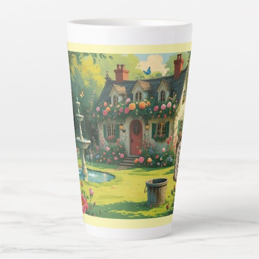  Mug -Where Flowers Bloom, So Does Hope –  Latte Mok (Voorkant)