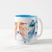 Mug Whimsical Scottish Collies Tweekleurige Koffiemok (Voorkant rechts)