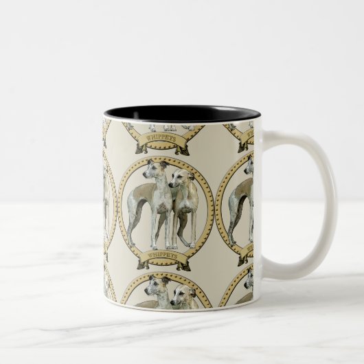 Mug Whippets Tweekleurige Koffiemok (Rechts)