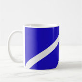 Mug – White Lines on Blue Koffiemok (Links)