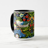 MUG - William Morris - "Strawberry Thief" Mok (Voorkant links)