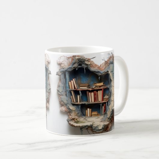 mug with a book design koffiemok (Voorkant rechts)