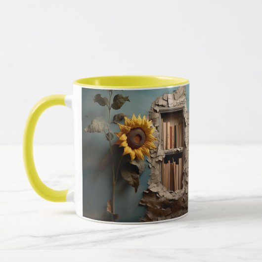 Mug with a book design mok (Links)
