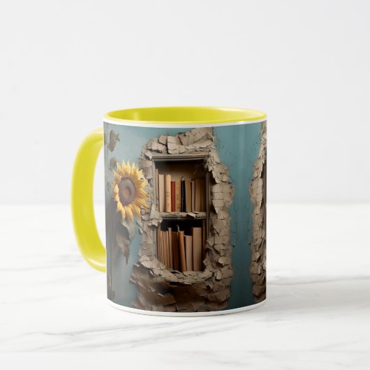 Mug with a book design mok (Voorkant links)