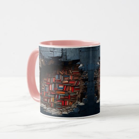 mug with a book design mok (Voorkant links)