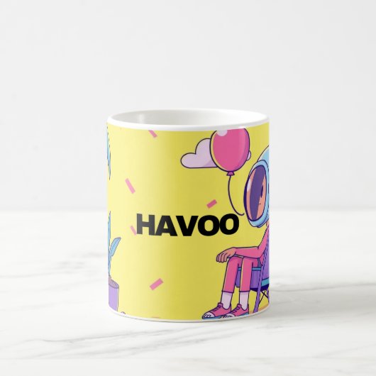 Mug With Astronaut Relaxing in his Chair Magische Mok (Center)