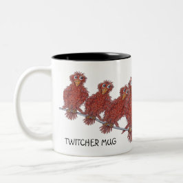 Mug With Bird Cartoons Tweekleurige Koffiemok