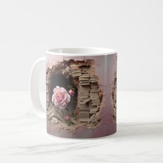 Mug with book design koffiemok (Voorkant links)