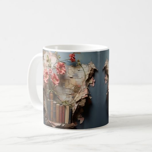 Mug with book design koffiemok (Voorkant links)
